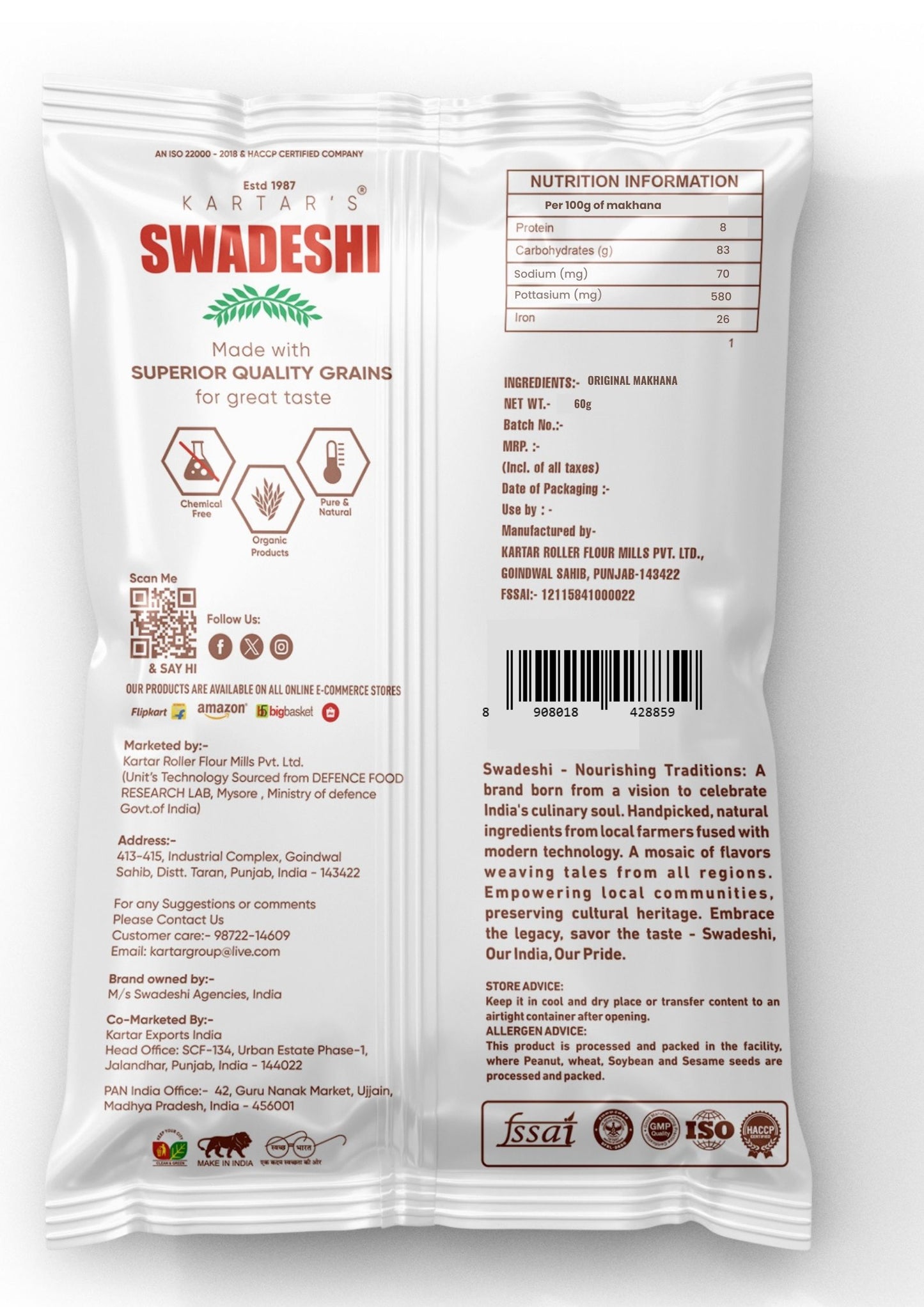 Swadeshi Premium Makhana 60gms