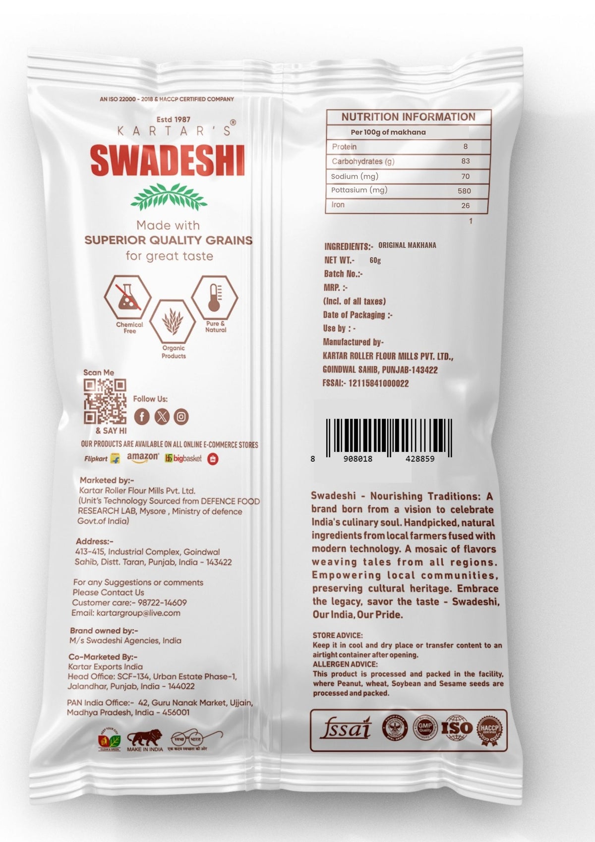 Swadeshi Premium Makhana 60gms